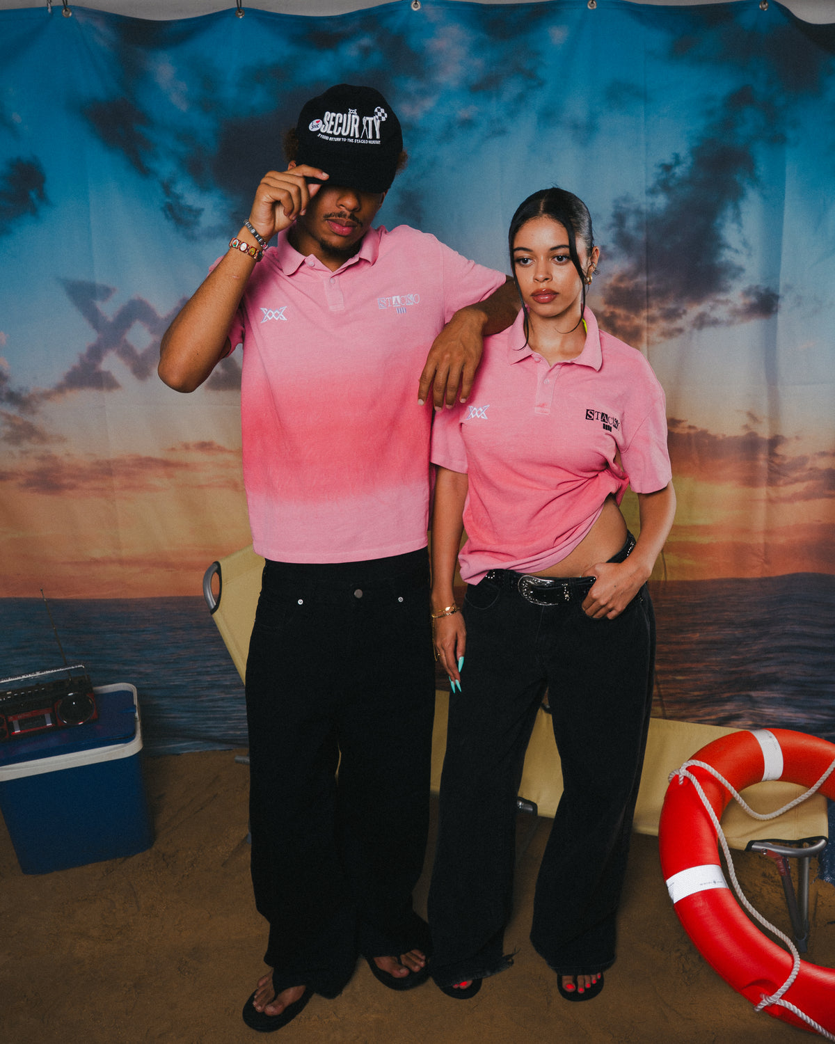Red Sun Fade Polo